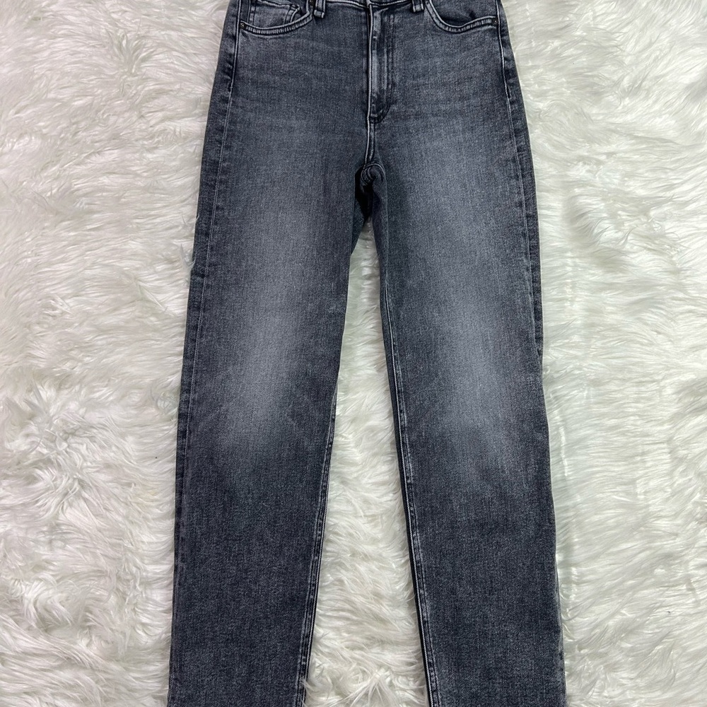 Rag & Bone High Rise Straight Leg Acid Wash Jeans - Picture 3 of 9